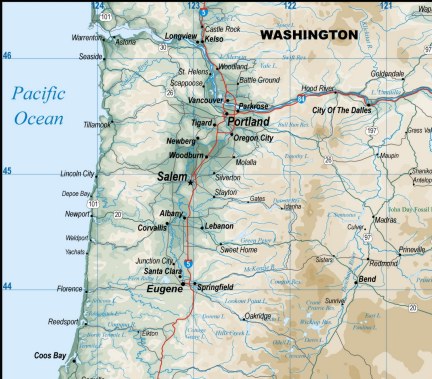 OREGON MAP TOPOGRAPHIC download to your computer